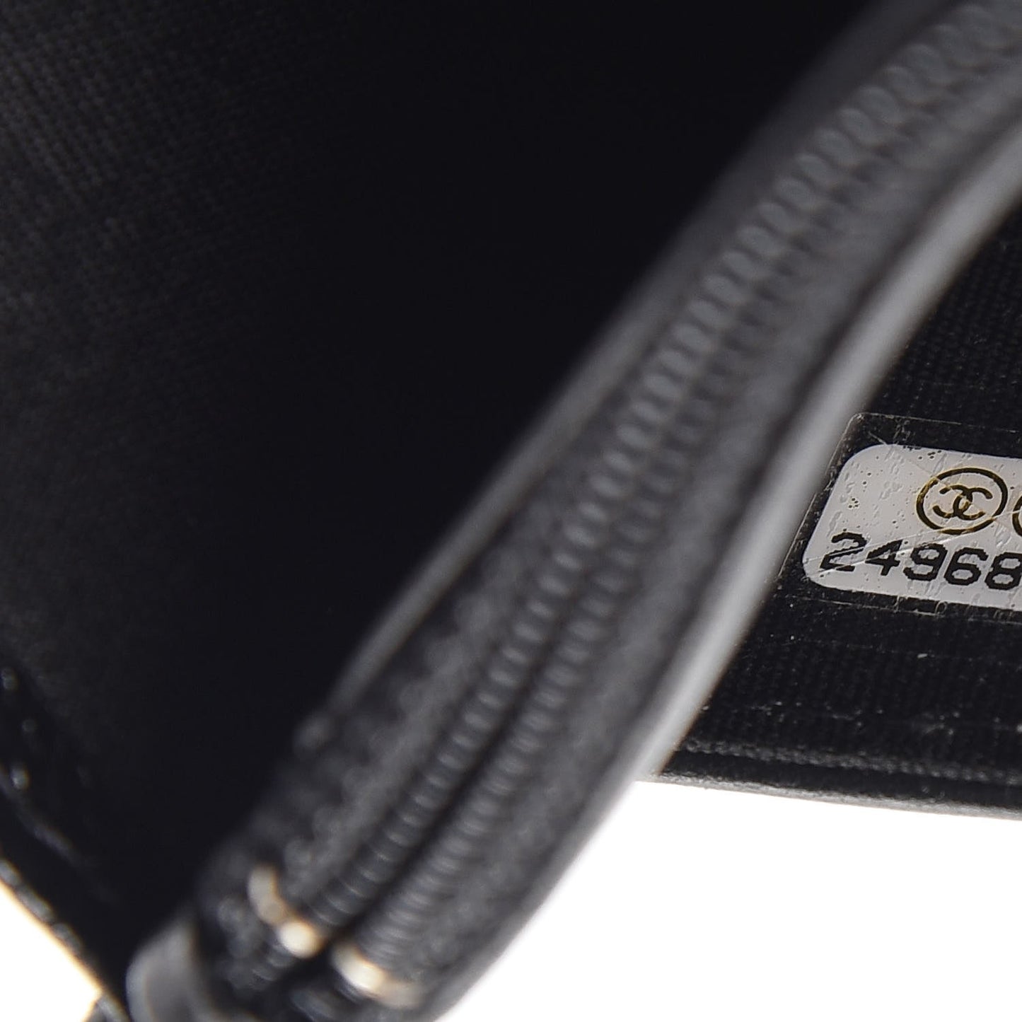 Caviar Chevron Quilted Boy Wallet On Chain WOC Black