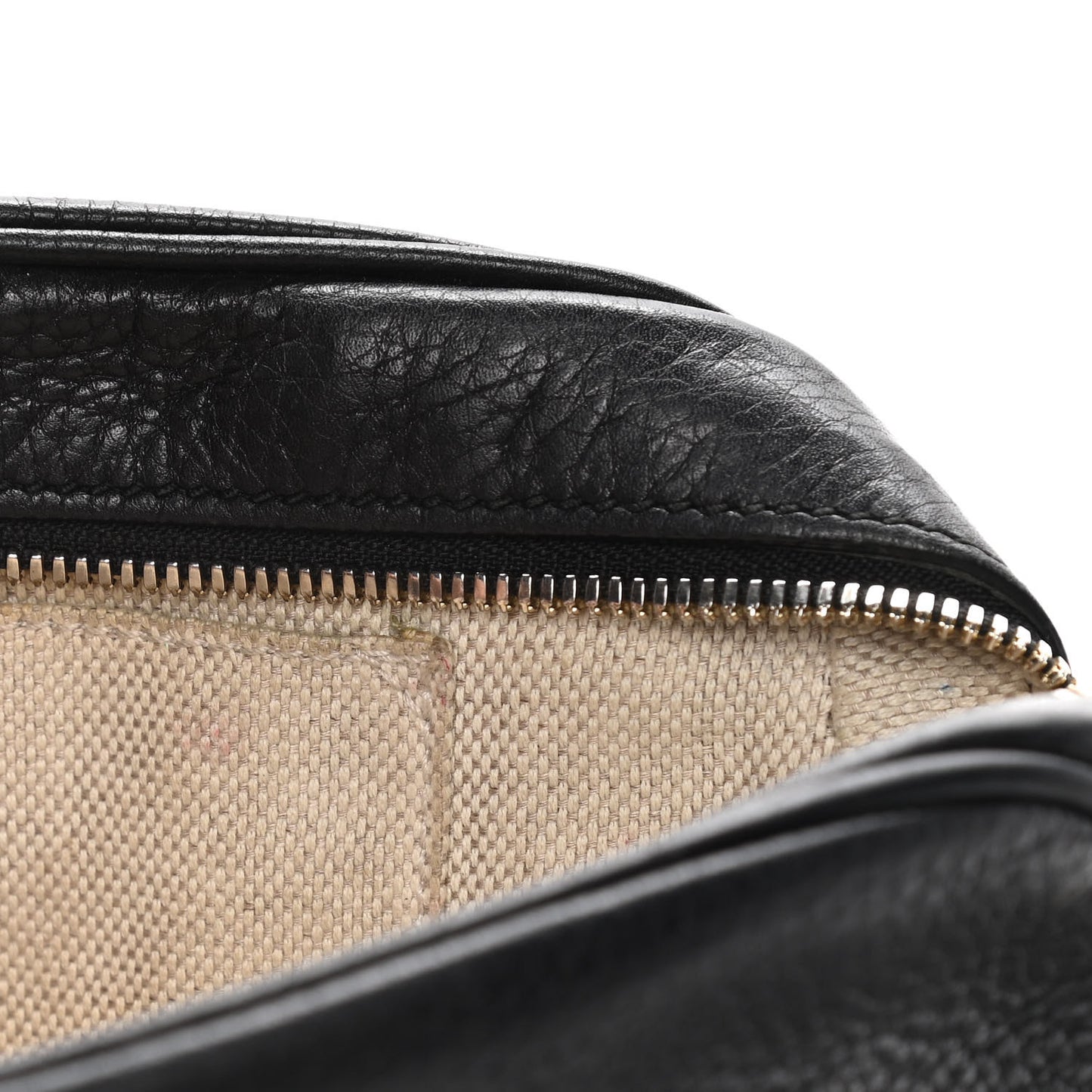 Pebbled Calfskin Small Soho Disco Bag Black
