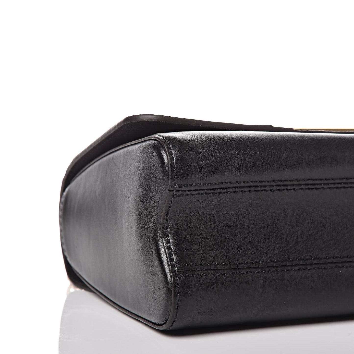 Veau Satin Monogram Twist Shoulder Bag MM Black