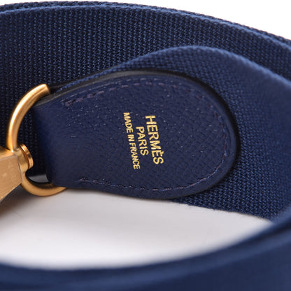 Hermes Toile Epsom 50mm Shoulder Strap Bleu Saphir 3 of 4