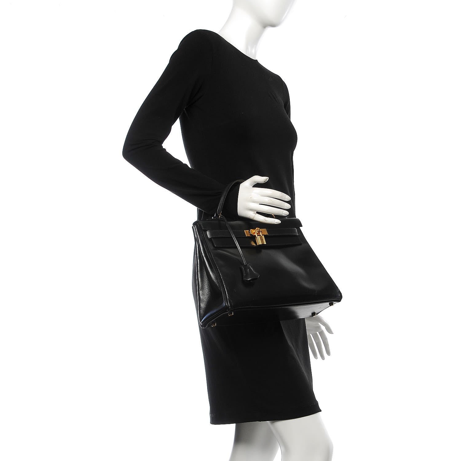 Hermes Box Kelly Retourne 32 Black 2 of 47