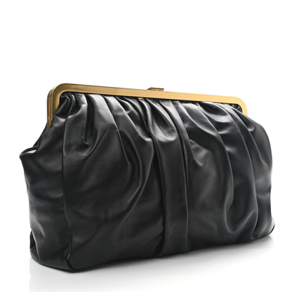 Mansur Gavriel Lambskin Wave Frame Clutch Black 3 of 6