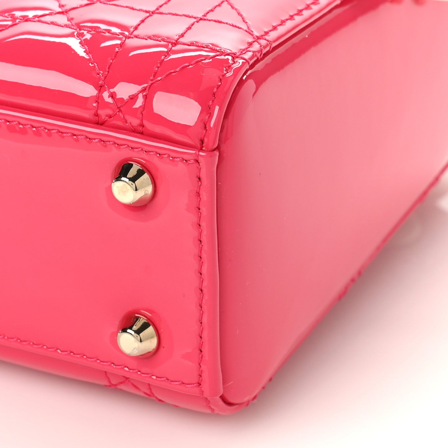 Patent Cannage Mini Lady Dior Pink