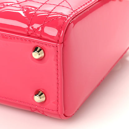 Christian Dior Patent Cannage Mini Lady Dior Pink 8 of 8