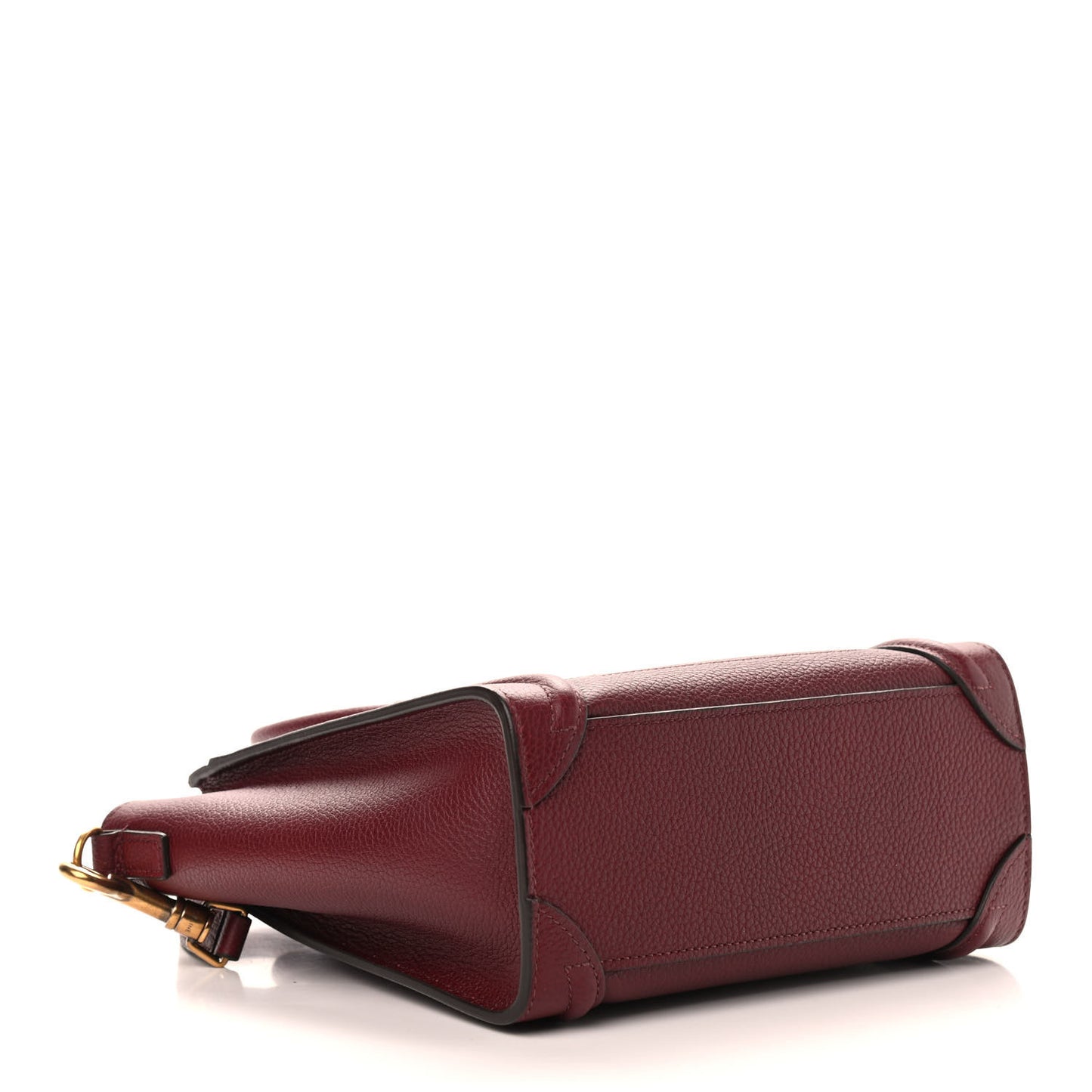 Drummed Calfskin Nano Luggage Burgundy