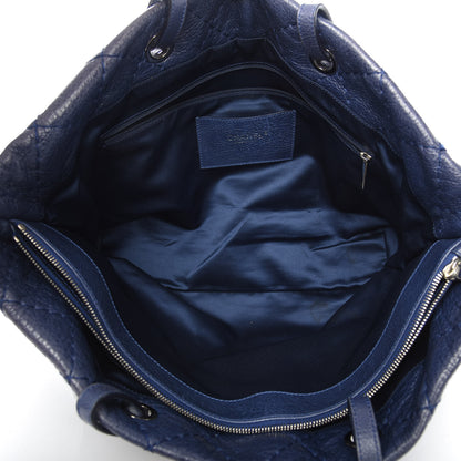 Chanel Glazed Calfskin Large On The Road Tote Dark Blue 5 of 12