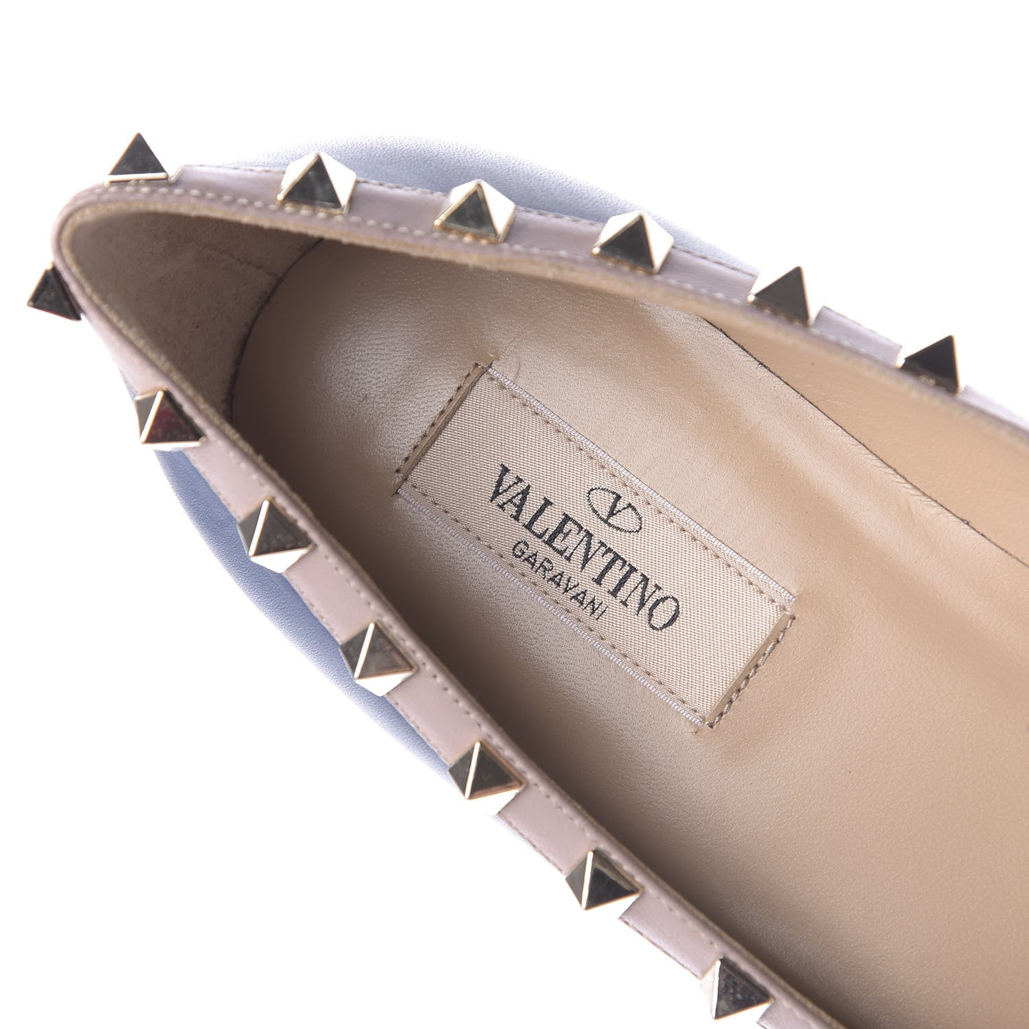Valentino Garavani Nappa Rockstud Ballerina Flats 39 Light Ocean Poudre 9 of 10