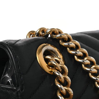 Gucci Calfskin Matelasse Small GG Marmont Shoulder Bag Black 22 of 23