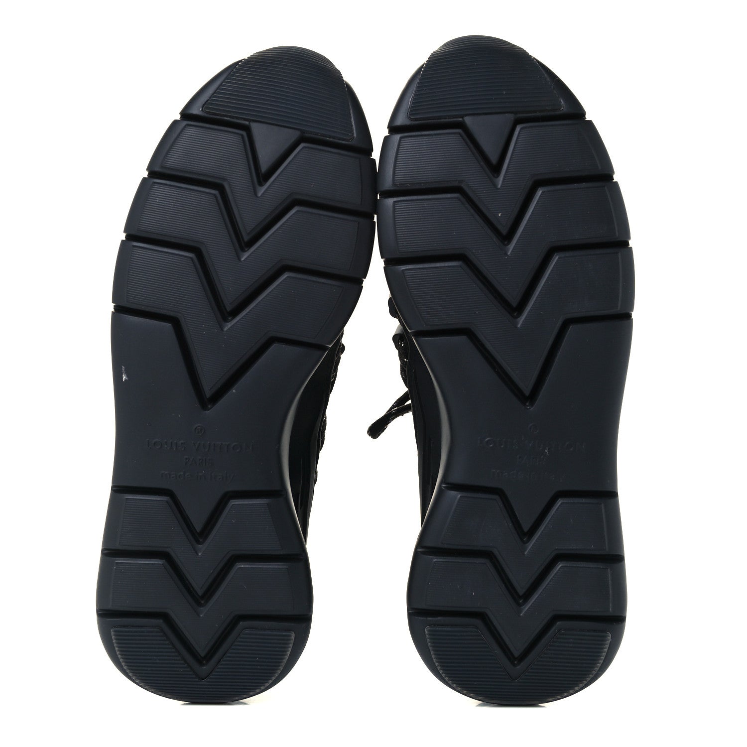 Louis Vuitton Neoprene Mesh Rubber Fastlane Low Sneakers 5 Black 7 of 10