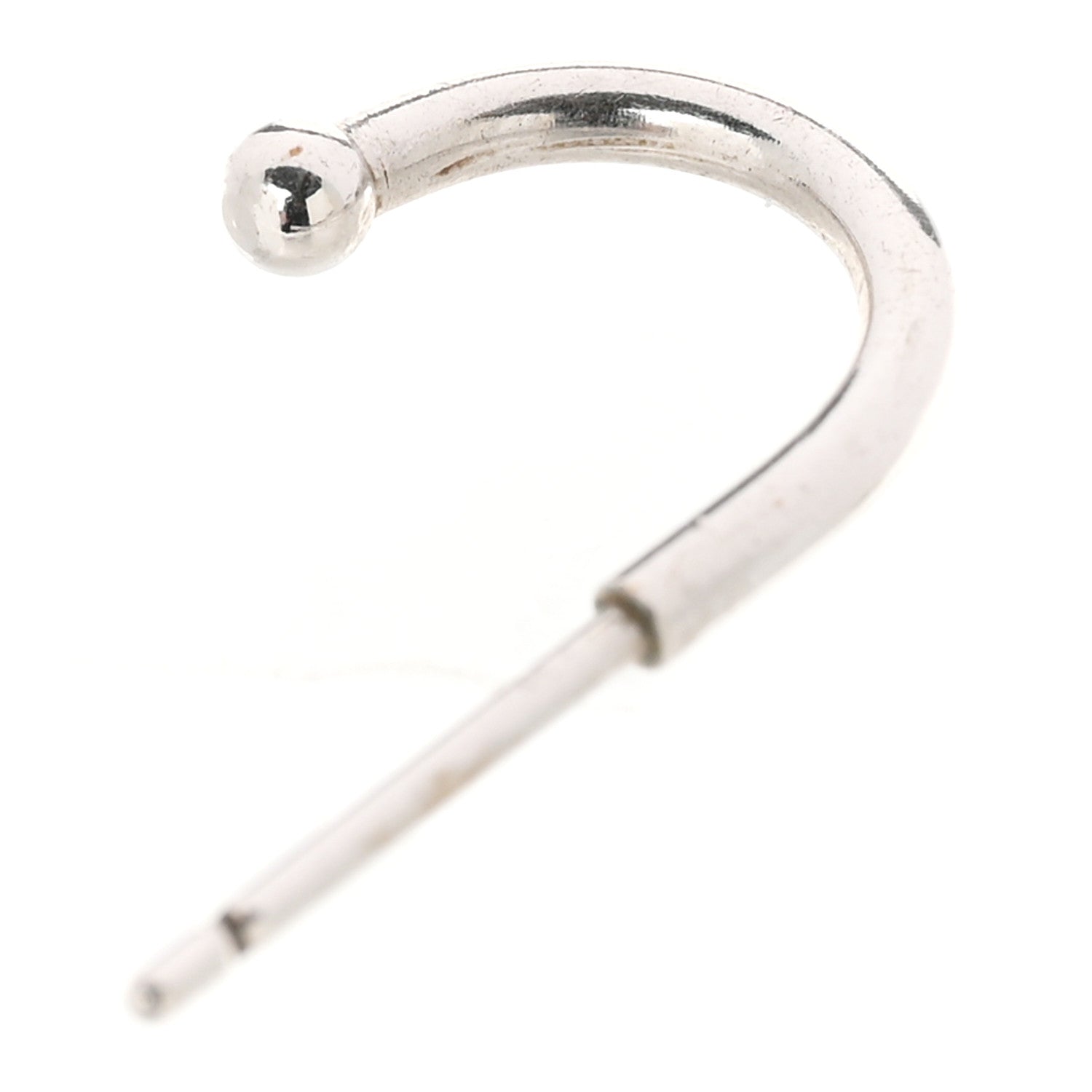 Chanel CC Drop Earrings Silver 4 of 4