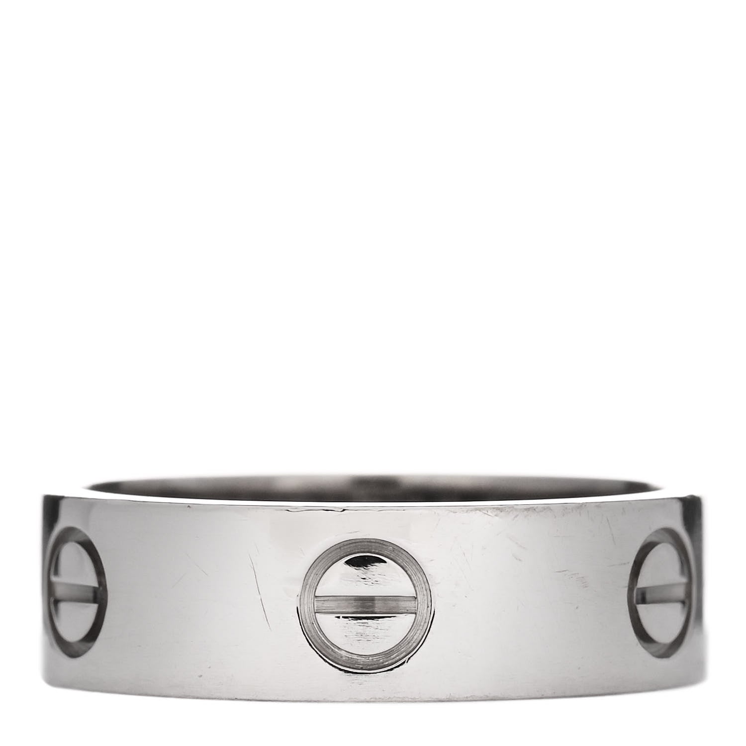 Cartier 18K White Gold 6mm LOVE Ring 58 8.25 3 of 4
