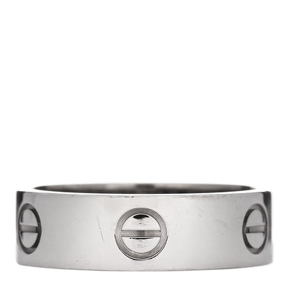 Cartier 18K White Gold 6mm LOVE Ring 58 8.25 3 of 4