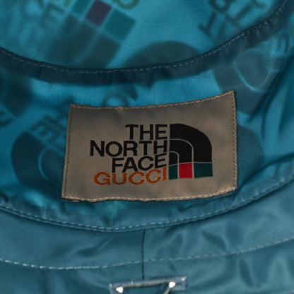 Gucci X THE NORTH FACE Nylon Reversible Self-Tie Bucket Hat L Beige Sky Blue 8 of 10
