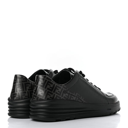 Fendi Vitello Spazzolato FF Mens Low-Top Sneakers 9 Asfalto Black 4 of 8