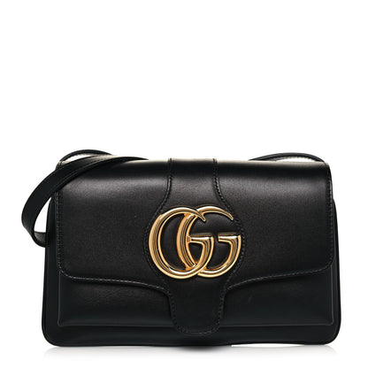 Gucci Vitello Palmellato Lux Small Arli Flap Shoulder Bag Black 1 of 14