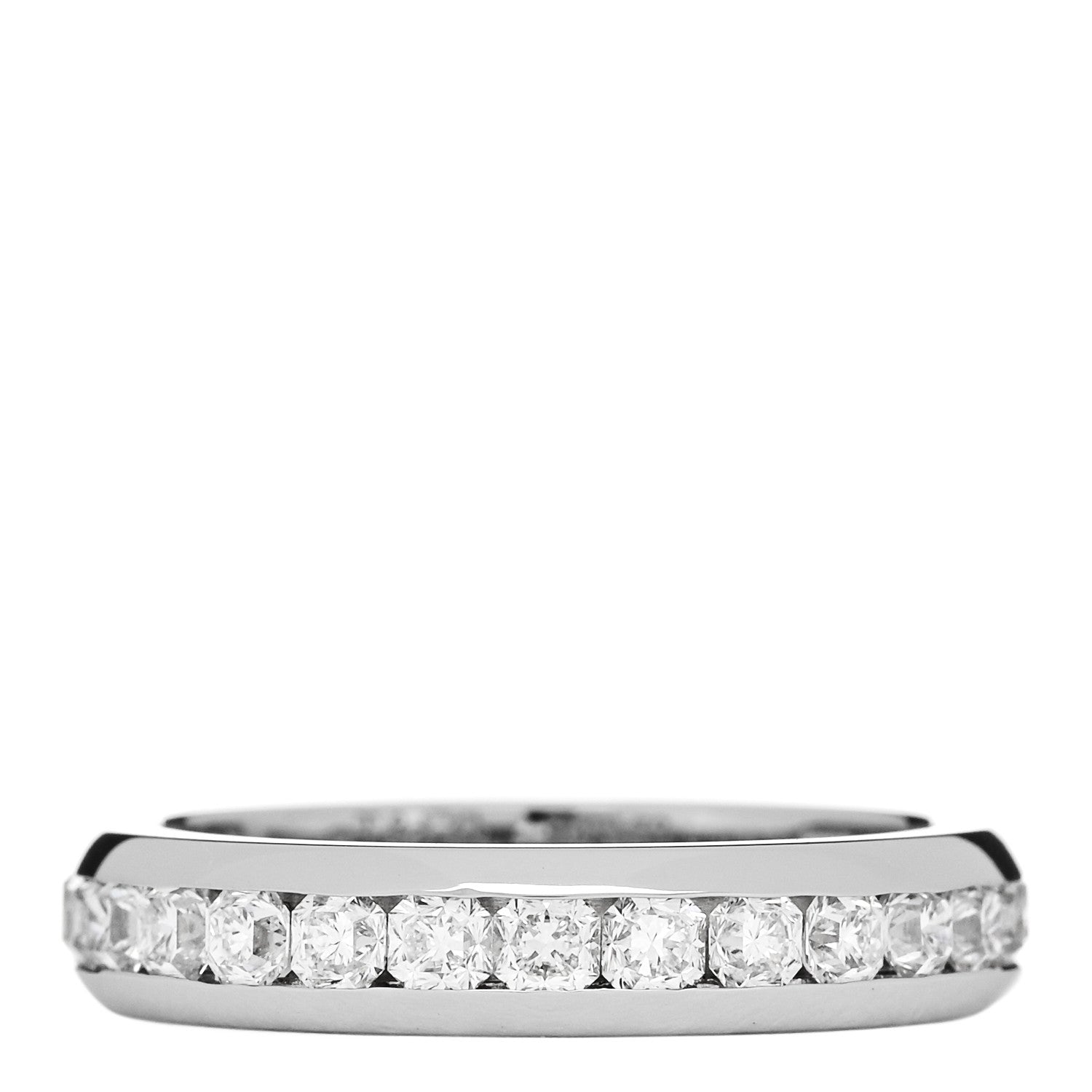 Tiffany Platinum Diamond 4mm Lucida Full Circle Band Ring  50 5.5 1 of 6