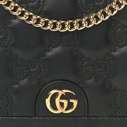 Gucci Calfskin GG Matelasse Chain Wallet Black 8 of 10