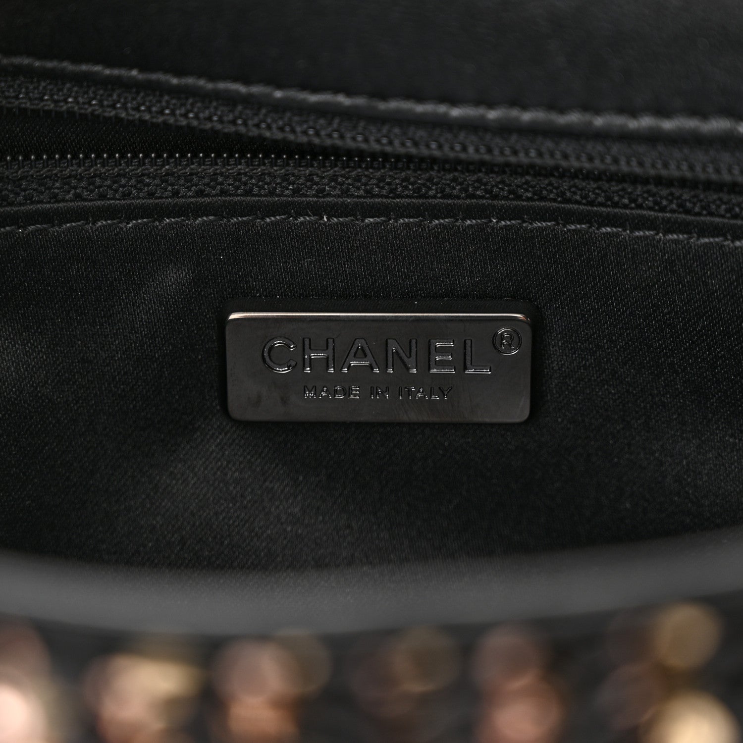 Chanel Sequin Mini Rectangular Flap Black Gold 7 of 11