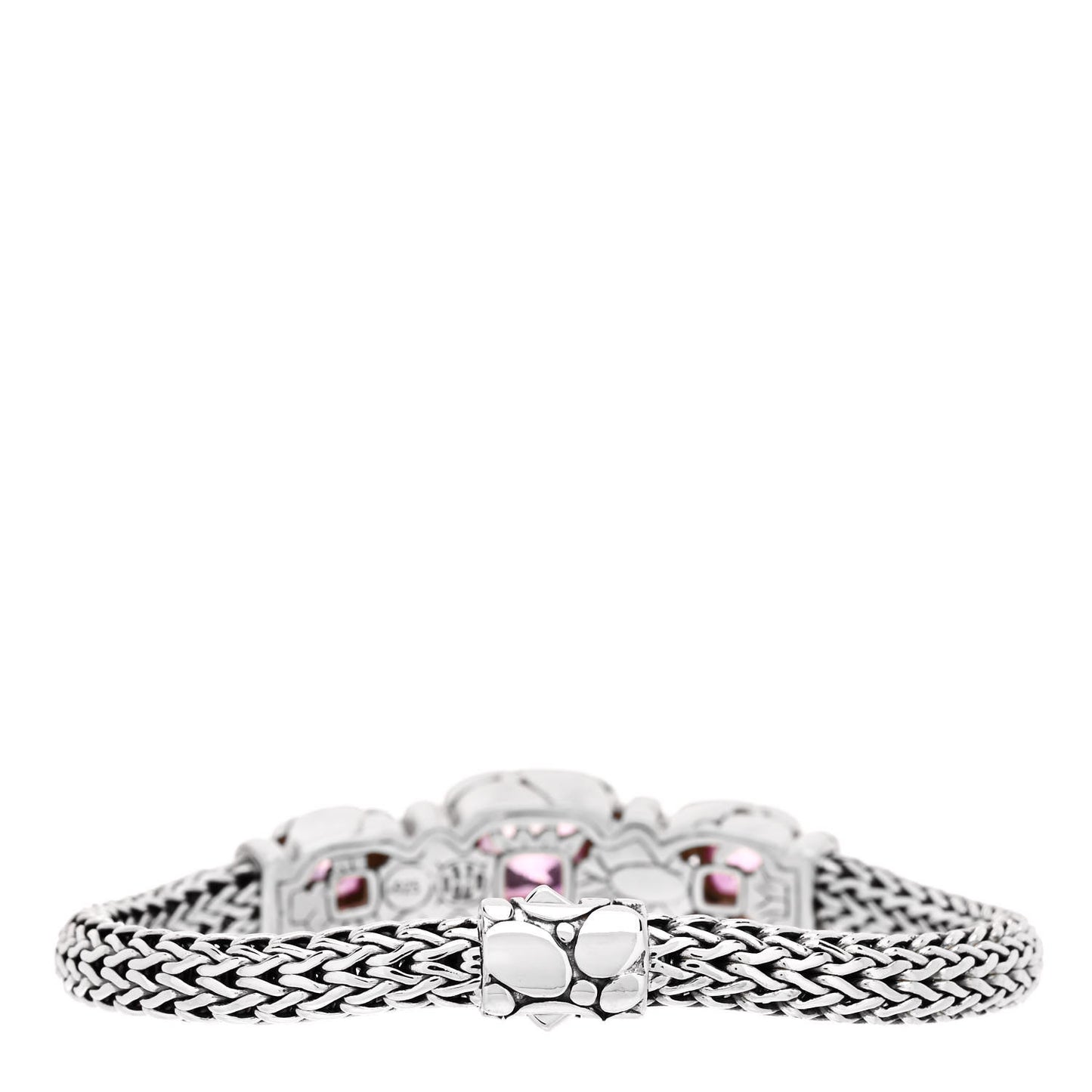 Sterling Silver Pink Topaz Batu Kali Bracelet