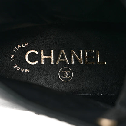 Chanel Calfskin Lace Up Combat Boots 37 Black 7 of 9