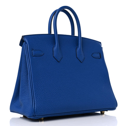 Hermes Togo Birkin 25 Bleu France 3 of 11