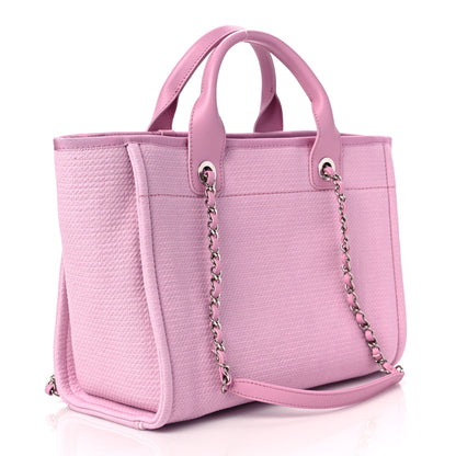 Chanel Mixed Fibers Small Deauville Tote Pink 4 of 10