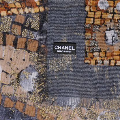 Chanel Cashmere Mosaic CC Logo Scarf 4 of 5