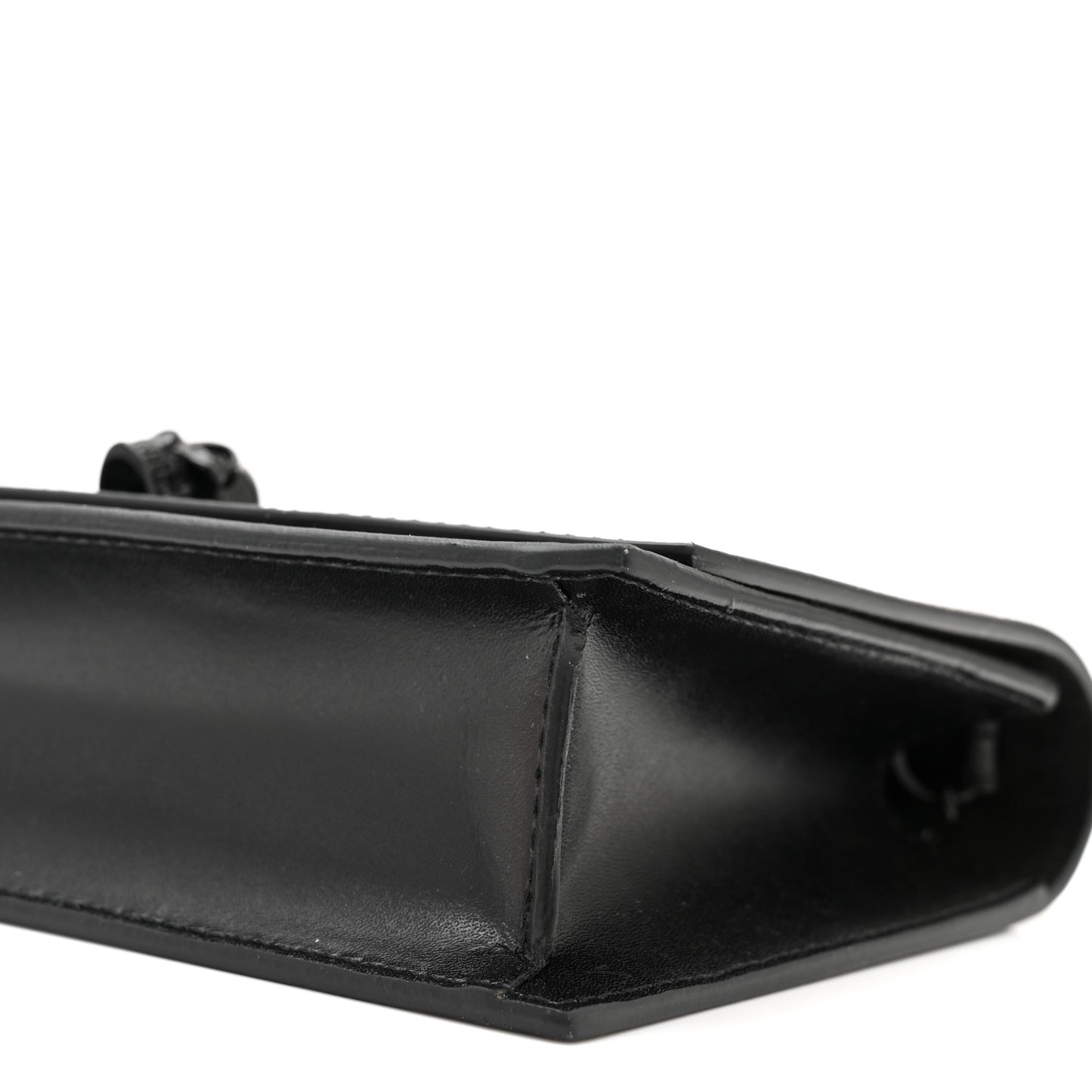 Calfskin Mini Skull Chain Crossbody Bag Black