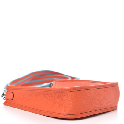 Hermes Taurillon Clemence Amazone Evelyne TPM Orange Poppy Saint Cyr 4 of 11