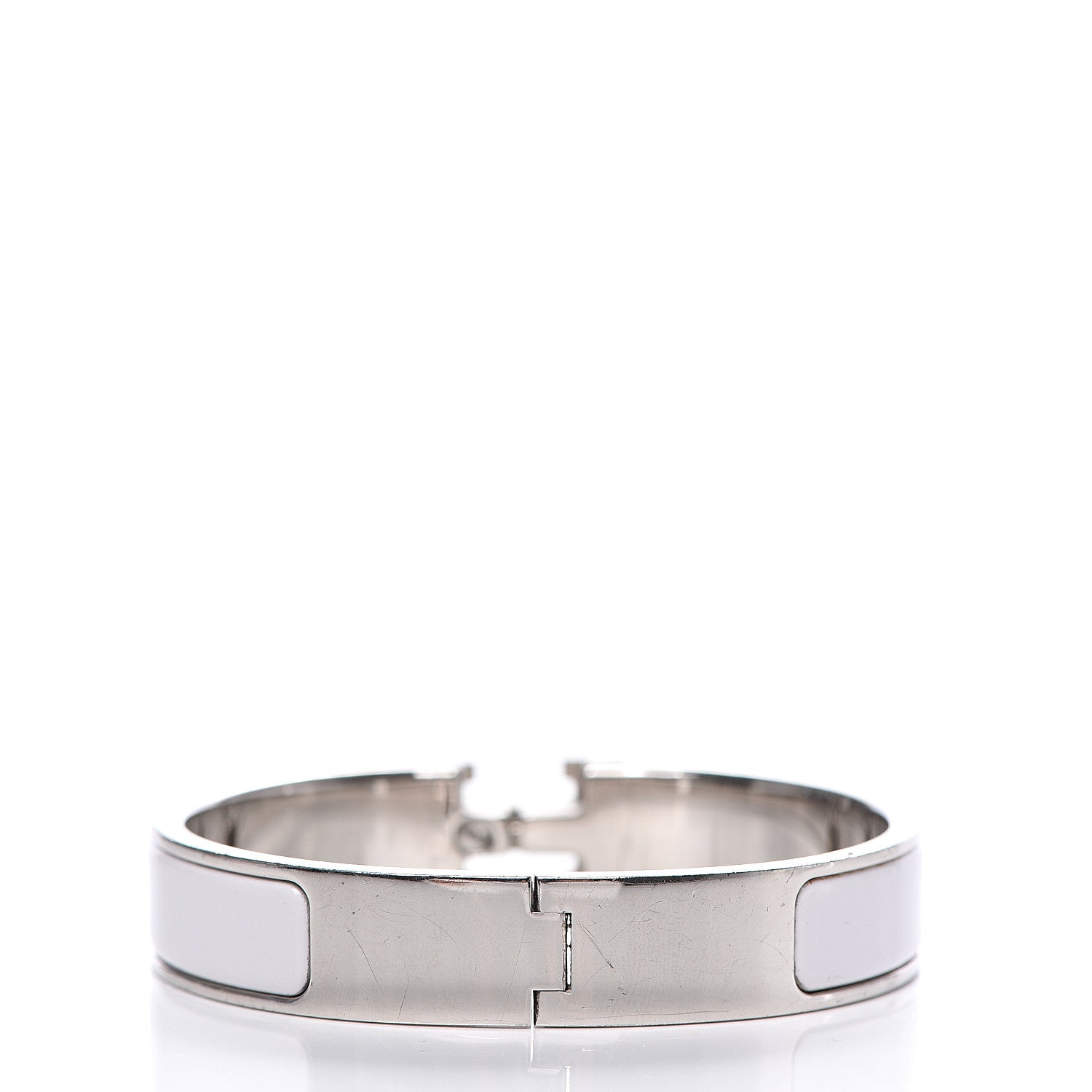 Hermes Enamel Narrow Clic Clac H Bracelet PM White 2 of 5