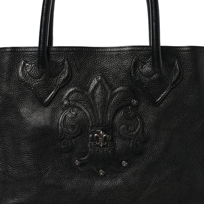 Chrome Hearts Grained Calfskin Fleur De Lis Tote Black 7 of 9