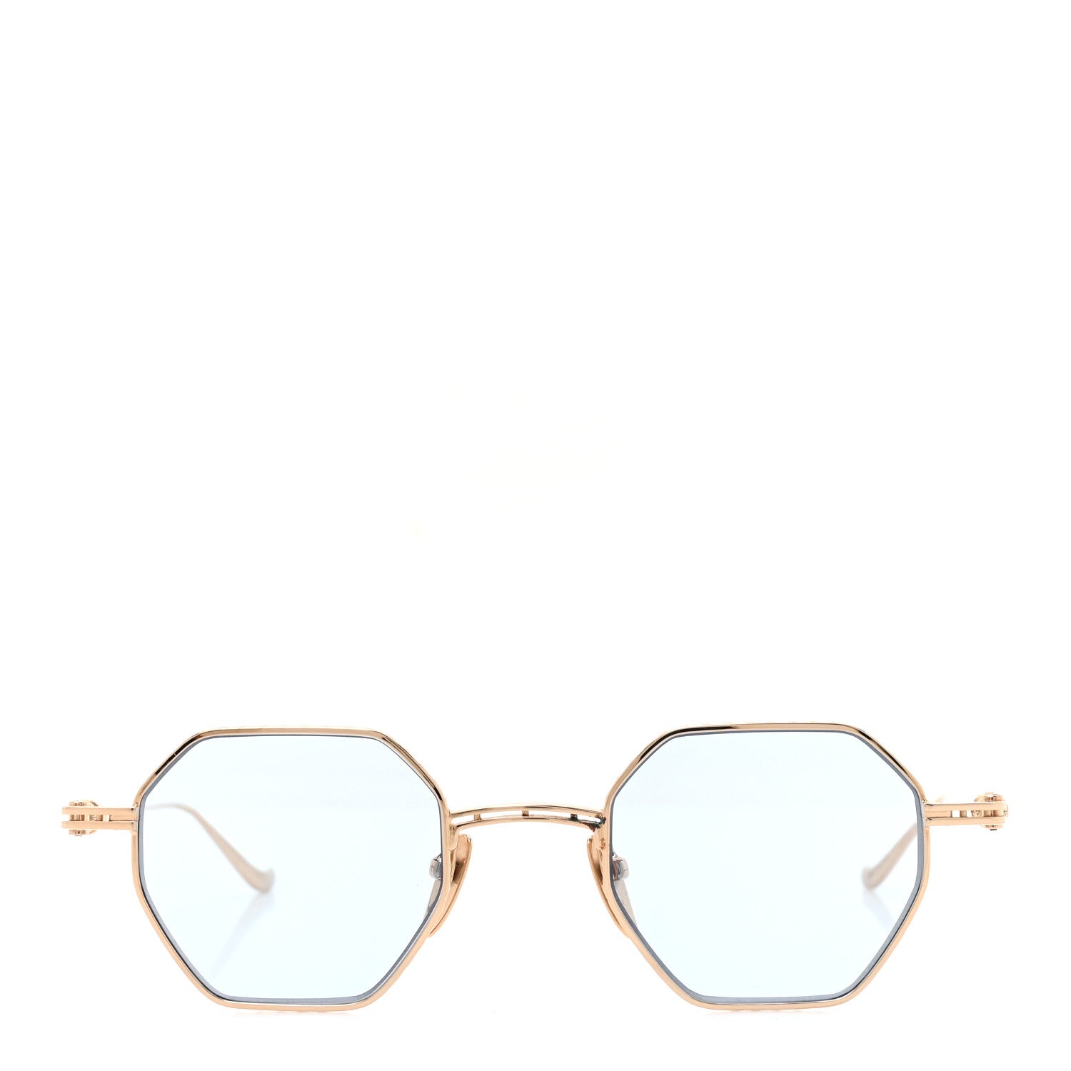 Chrome Hearts Metal Evaculation Sunglasses Gold Blue 2 of 8