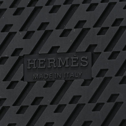 Hermes Calfskin Woolskin Womens Chypre Sandals 38 Black 7 of 10