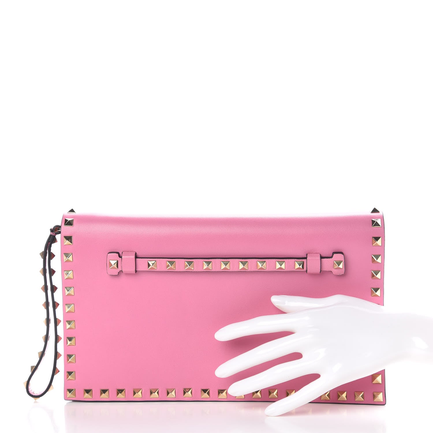 Valentino Garavani Nappa Rockstud Wristlet Clutch Ninphea 2 of 9