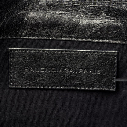 Balenciaga Agneau Giant 21 Silver Hardware Envelope Clutch Black 6 of 10