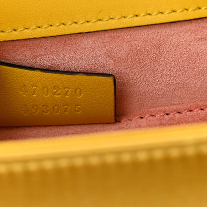 Gucci Satin Crystal Mini Sylvie Top Handle Bag Yellow 7 of 10