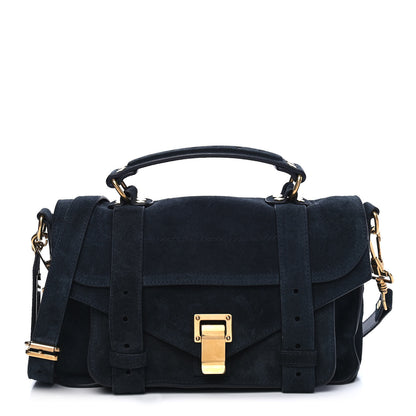 Proenza Schouler Suede Tiny PS1 Satchel Dark Navy 1 of 10