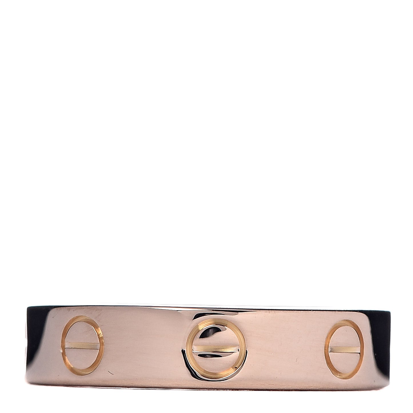 18K Pink Gold Diamond 3.5mm LOVE Wedding Band Ring 48 4.5