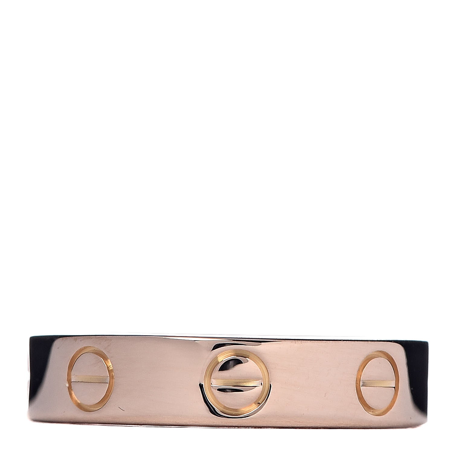 Cartier 18K Pink Gold Diamond 3.5mm LOVE Wedding Band Ring 48 4.5 3 of 4