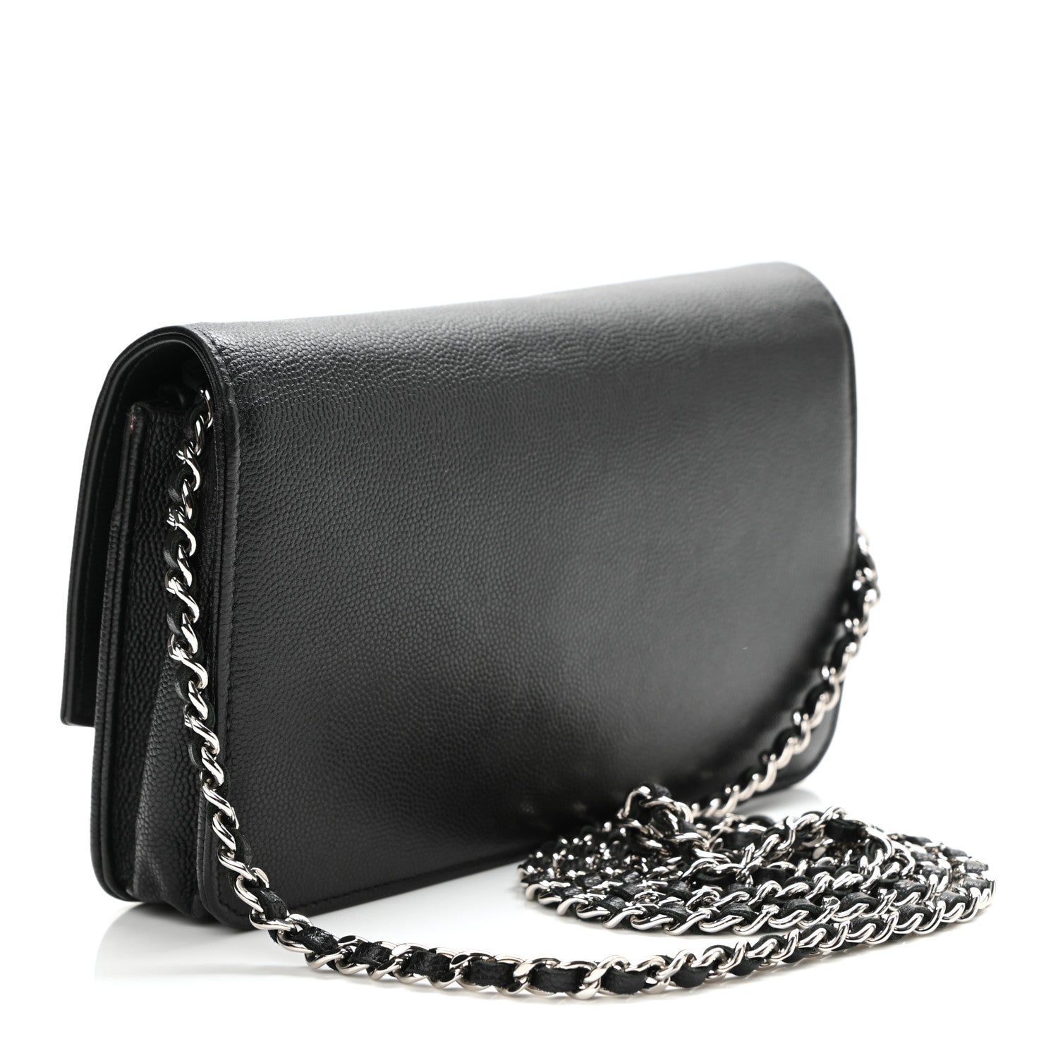 Chanel Caviar Sevruga Wallet On Chain WOC Black 3 of 13
