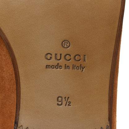Gucci Suede Horsebit Mens Jordaan Loafers 9.5 Harness Brown 8 of 11
