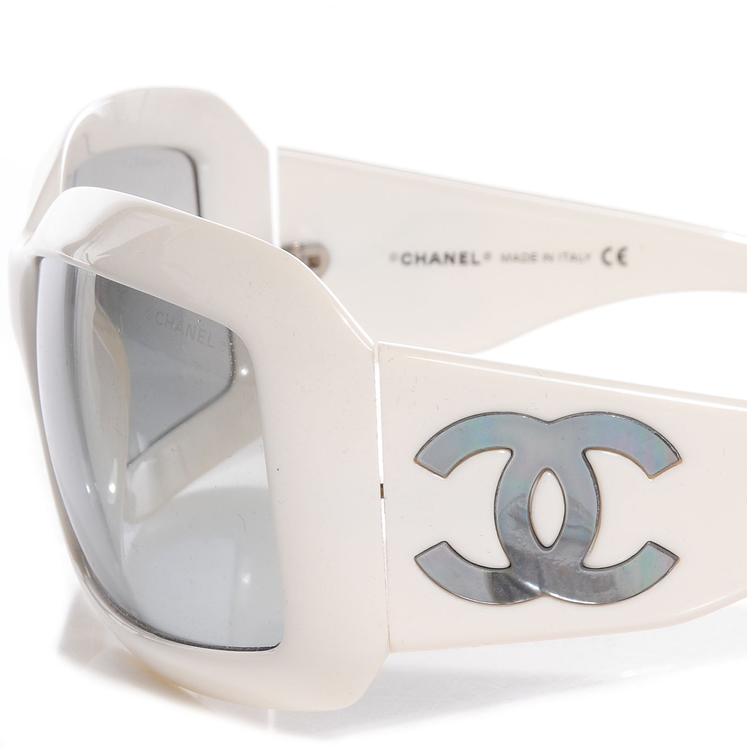 Chanel Mother of Pearl CC Sunglasses 5076 H White 87661