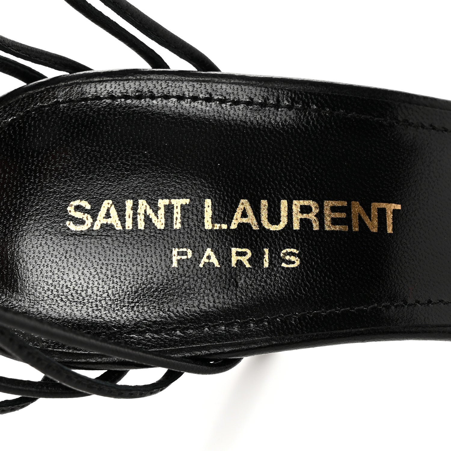 Saint Laurent Calfskin Lexi 90 Ankle Strap Sandals 36 Black 8 of 11
