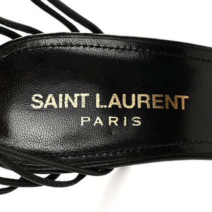 Saint Laurent Calfskin Lexi 90 Ankle Strap Sandals 36 Black 8 of 11