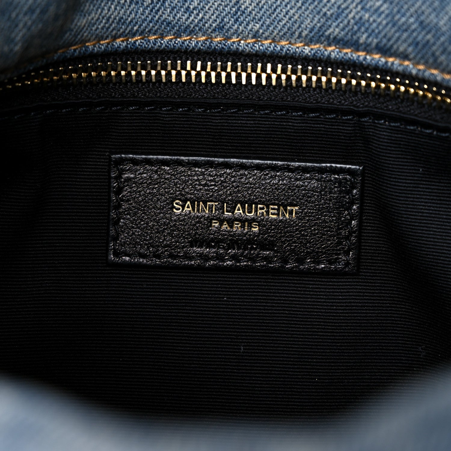 Saint Laurent Denim Quilted Small Loulou Puffer Monogram Chain Satchel Blue Cinnamon 6 of 9