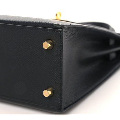 Hermes Epsom Kelly Sellier 25 Black 10 of 11