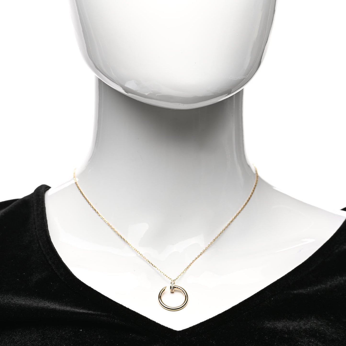 18K Yellow Gold Diamond Juste Un Clou Pendant Necklace
