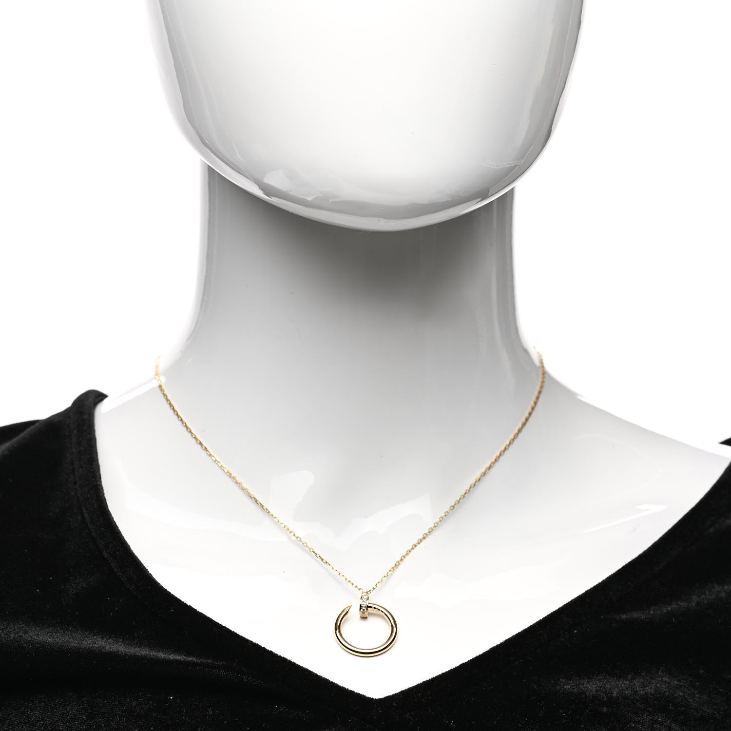 Cartier 18K Yellow Gold Diamond Juste Un Clou Pendant Necklace 2 of 6