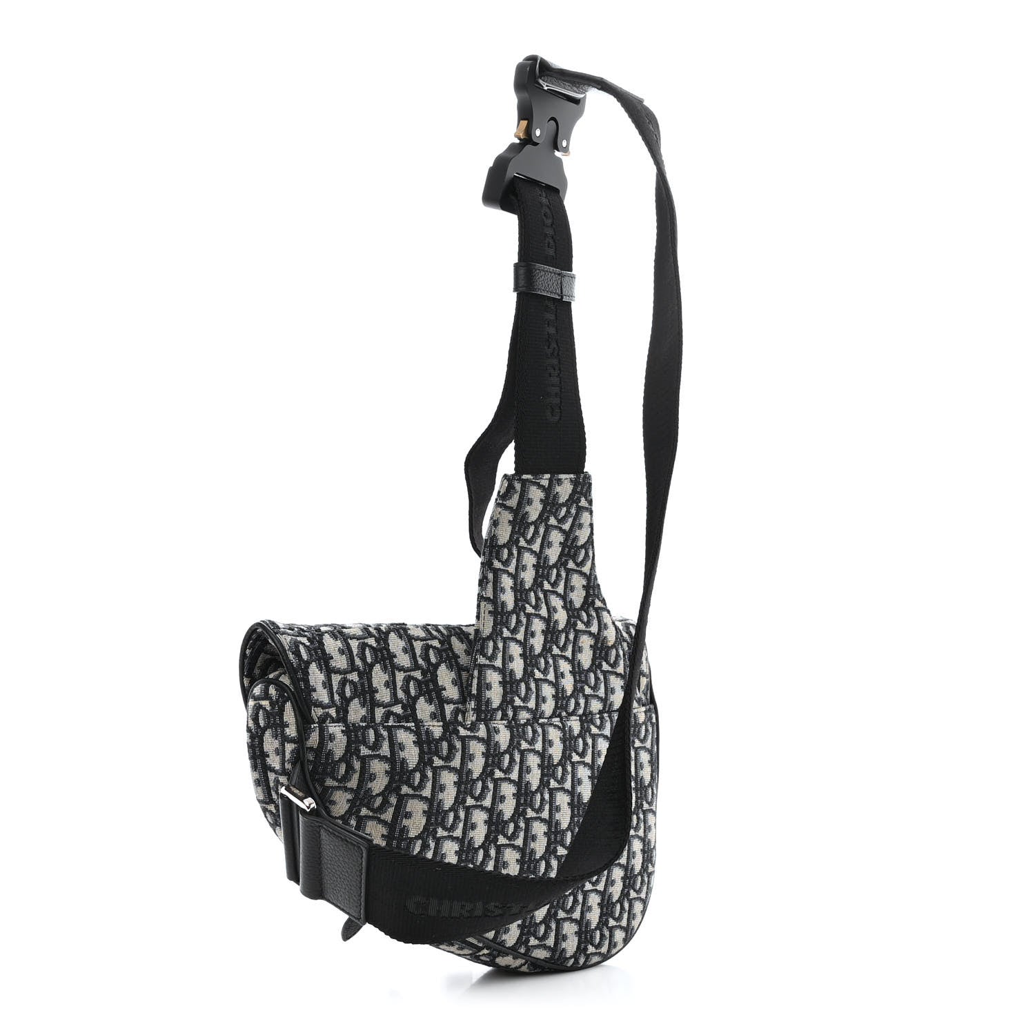 Christian Dior Oblique Mens Saddle Bag Blue 3 of 12