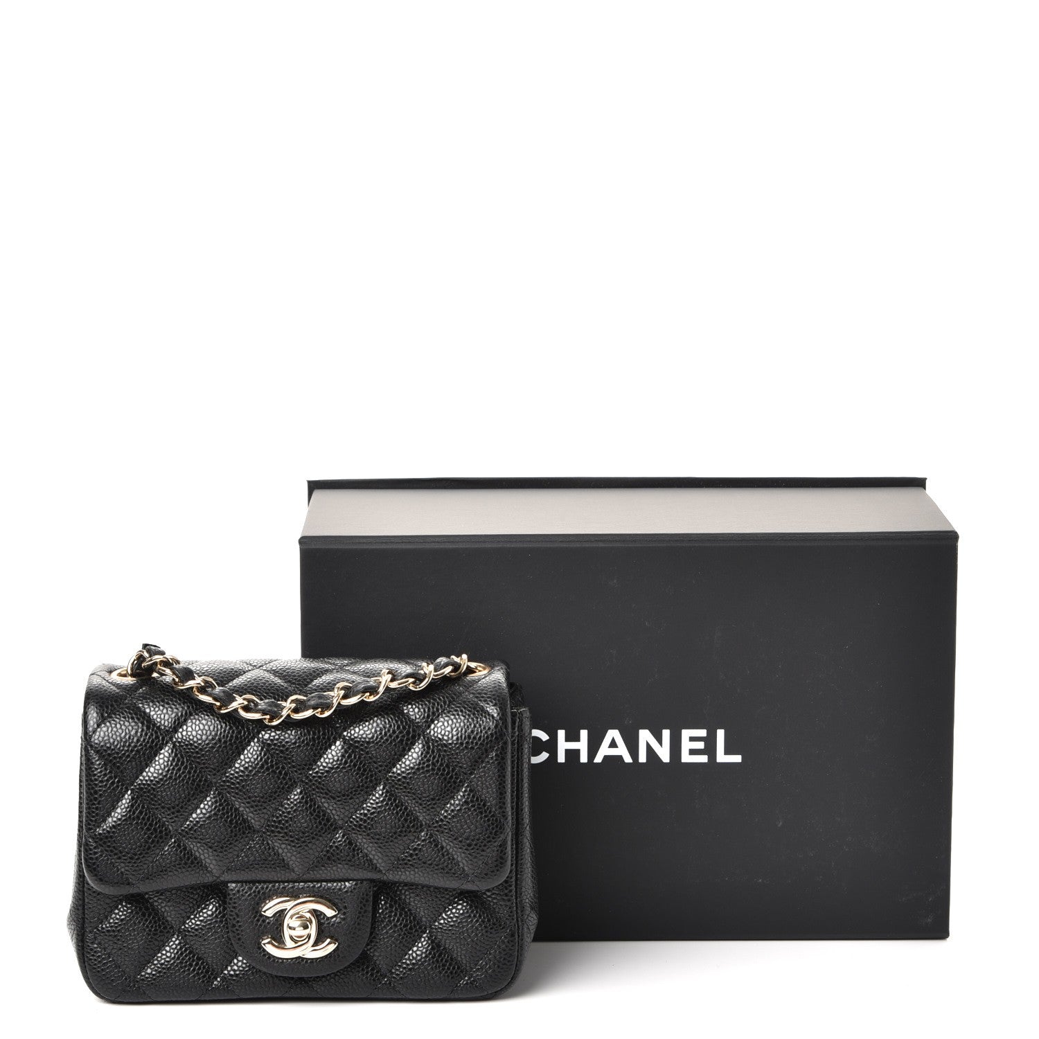 Chanel Caviar Quilted Mini Square Flap Black 8 of 8